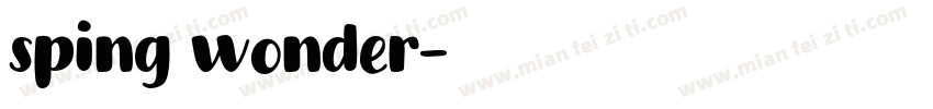 sping wonder字体转换